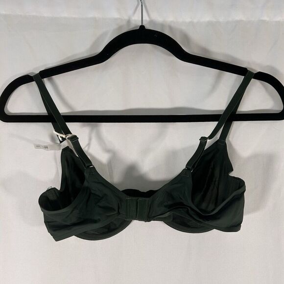 New Smoothez Aerie Bra Women's 32B Green Sheer Hook Eye Full Coverage Underwired - Picture 5 of 5